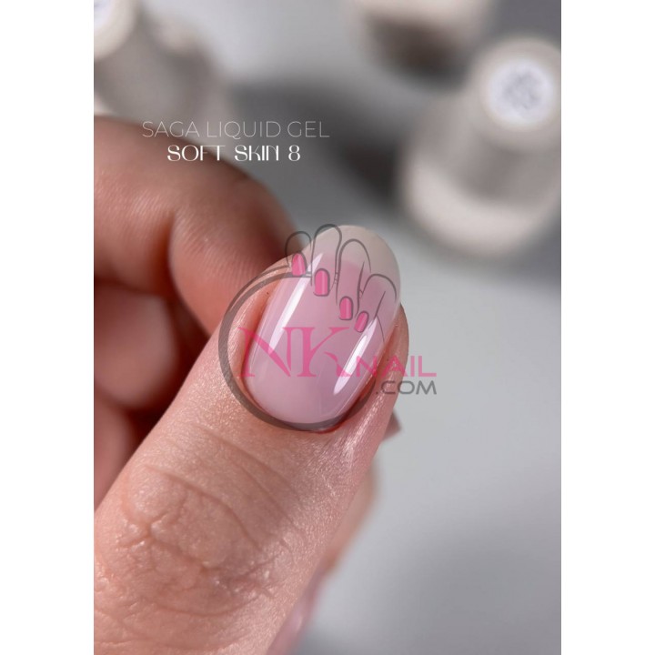 Гель Saga professional LIQUID SOFT SKIN №08, 15 мл